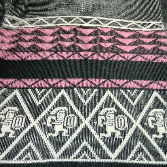 JC & Lewis Aztec Warrior M Sweater Women Black Pink Geometric Retro Vintage 80s - Picture 6 of 12